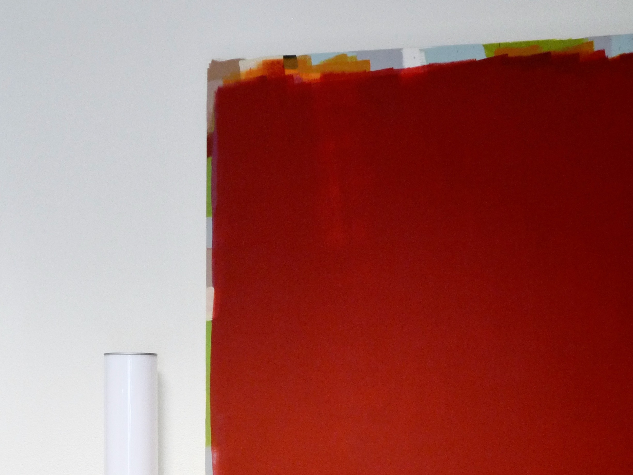 Kunst im Studio rotes acryl bild