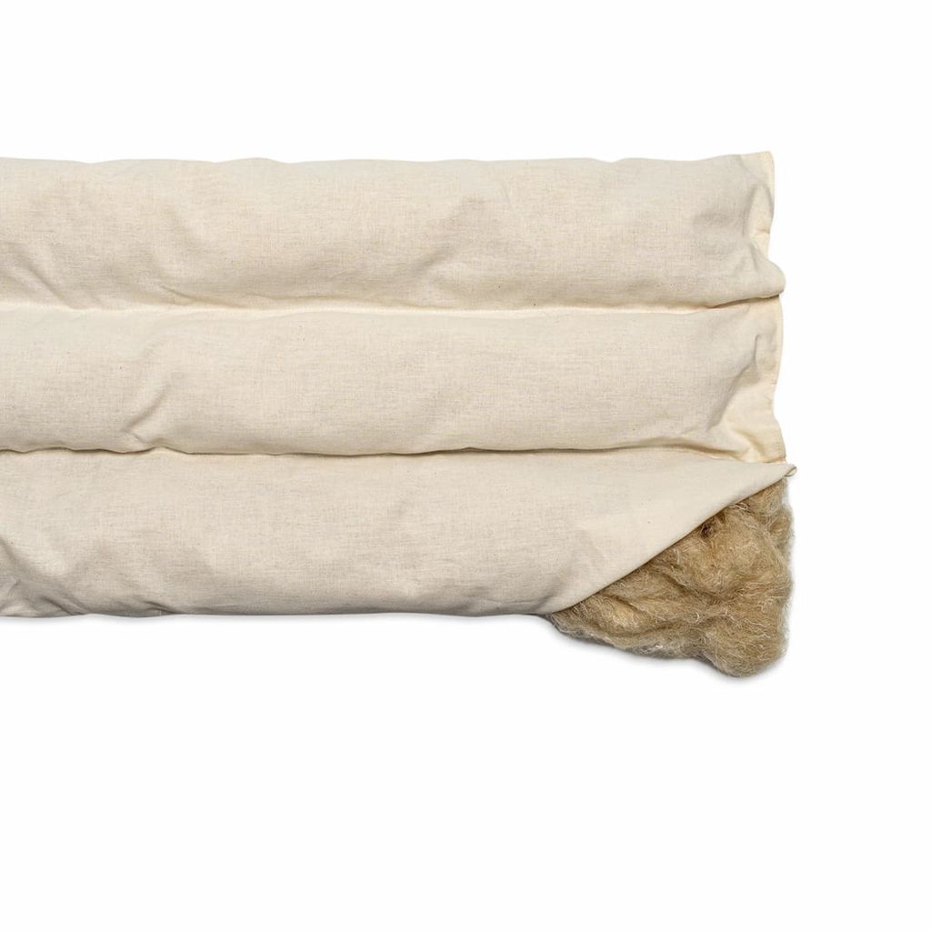 Closeup of the mattress with filling