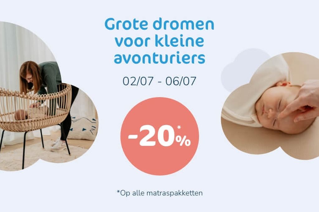 -20% op alle matraspakketten 02.07 – 06.07