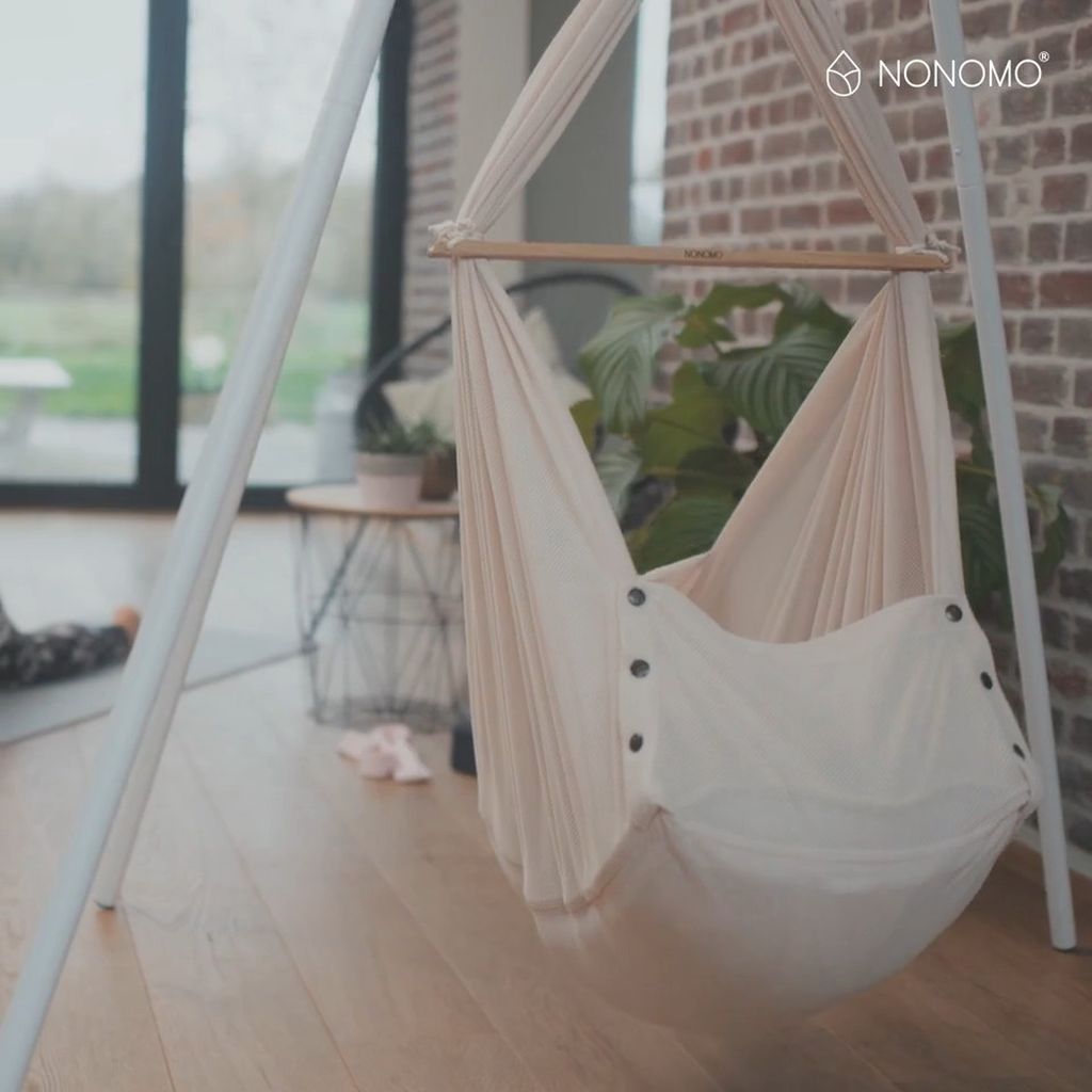 hammock mounted on the tipi stand