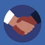 Twee handen schudden elkaar