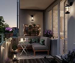 Oświetlenie balkonu