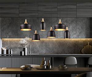 Schwarz goldene Lampen