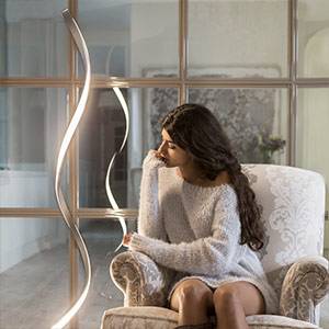 Stunning LED floor lamp Nur - dimmable