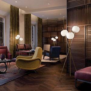 Lampe sur pied LED moderne en noir