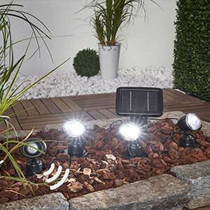 Foco solar PIR Trio, juego de 3 unidades