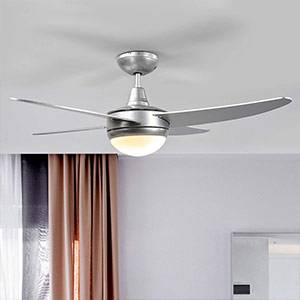 Grijze plafondventilator Finnley verlicht