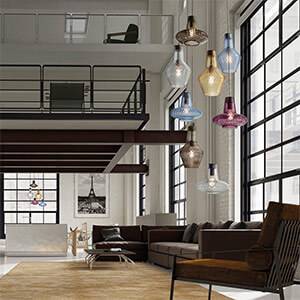 Suspension en verre moderne Giulietta