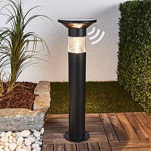 Baliza LED solar de pie Jalisa en negro