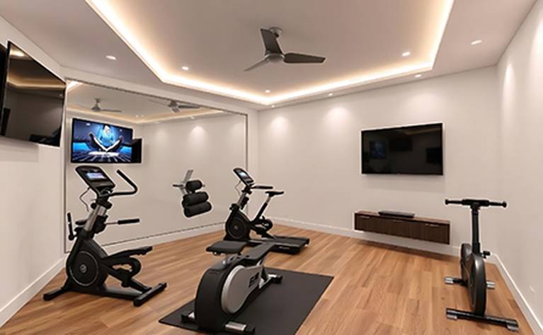 Seminterrato come sala fitness
