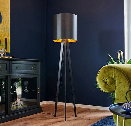 Lampadaire tripode en bois Nida