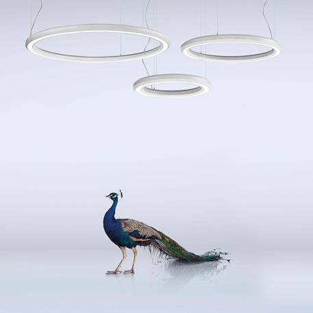 Weiße LED Hängeleuchte Materica