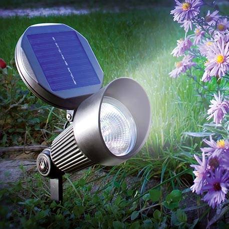 foco LED solar de suelo