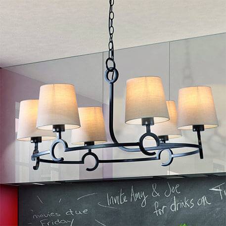 Argi - rustieke kroonluchter met zes kappen