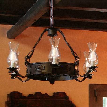 Maniero lámpara de araña de 6 luces