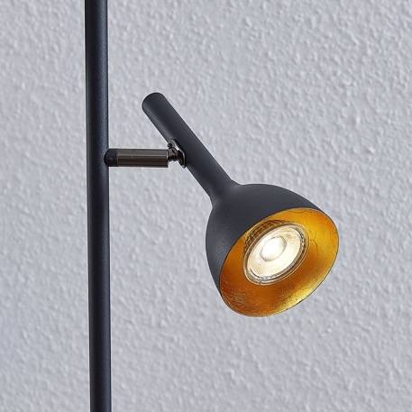 Schwarz goldene Stehleuchte Nordwin