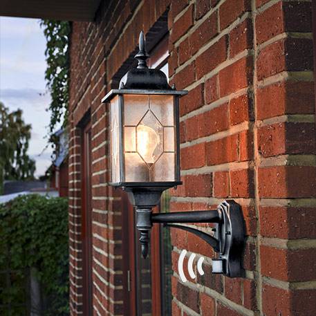 Aplique de exterior Milano, sensor de movimiento