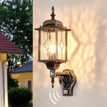Antīkais āra sienas gaismeklis Wexford WX1 ar kustības detektoru
