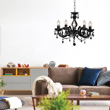 Lestenec Black Arabesque iz podjetja Lucide