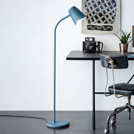 Petrolblaue Design Stehlampe Me von Northern