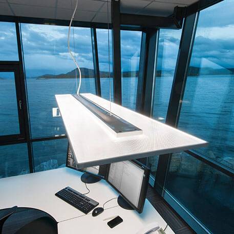 Surface-mounted ceiling light for the office