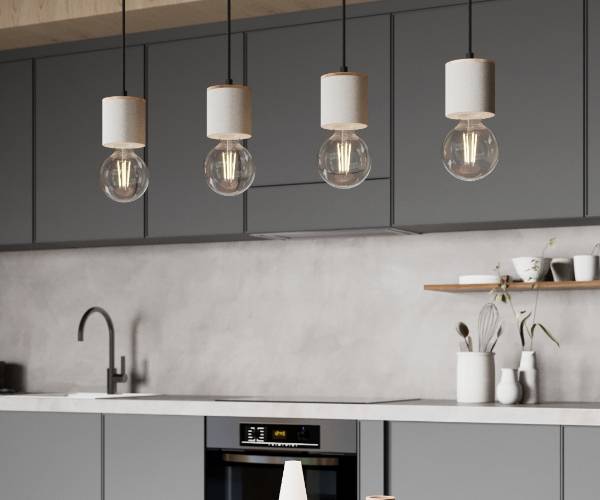 Luminarias de yeso y hormigón