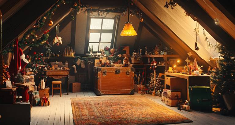 Lampe für Dachboden