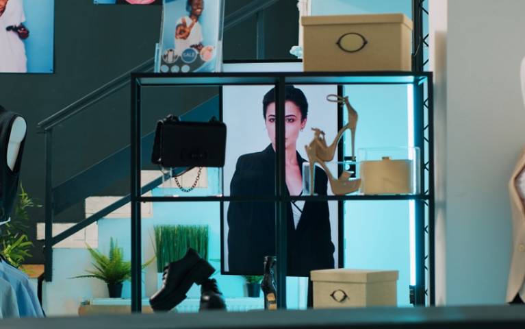 Éclairage de la vitrine