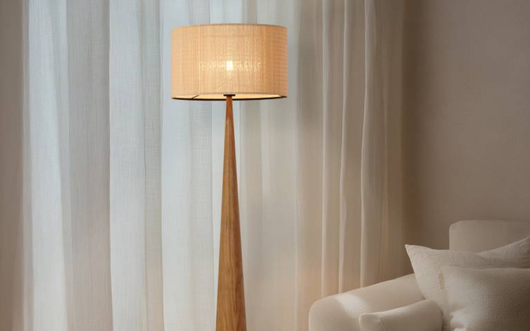 lámpara de madera