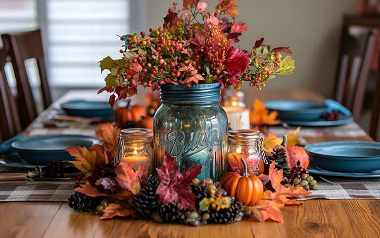 Herbsttisch Dekoration