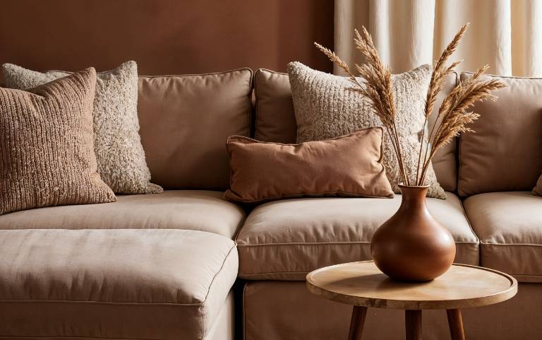 Nappali bézsbarna színben