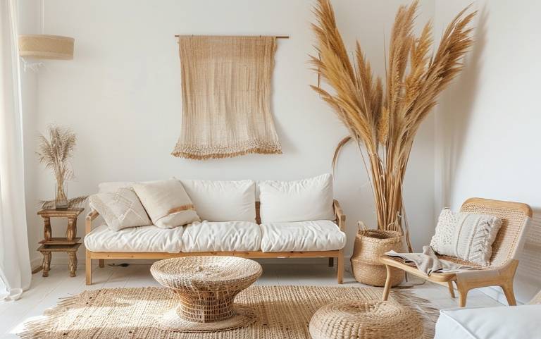 Boho chic hangulat a nappaliban