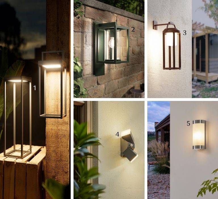Wandlampen für warmes Lichtflair auf der Terrasse