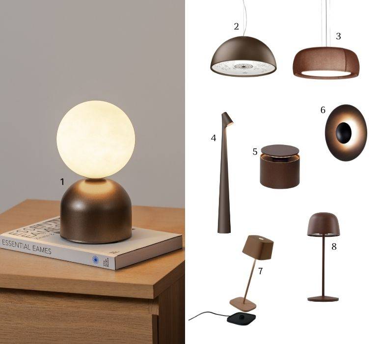 Kaffeebraune Leuchten