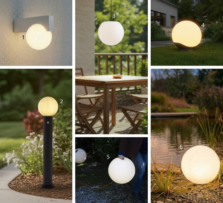Außenleuchten mit Kugel: stilvolle Lichtpunkte im Freien