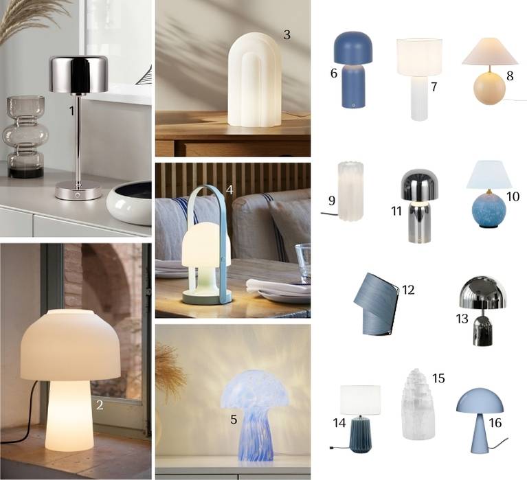 Tischlampen: Sanfte Frische für Sideboard & Nachttisch