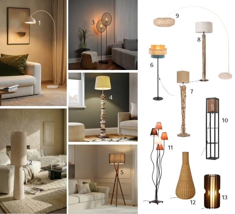 Stehleuchten: Ruhige Lichtzonen im Raum