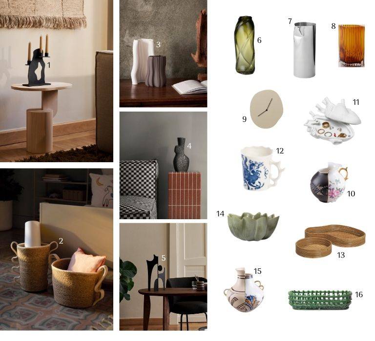 Accesorios de belleza asimétrica