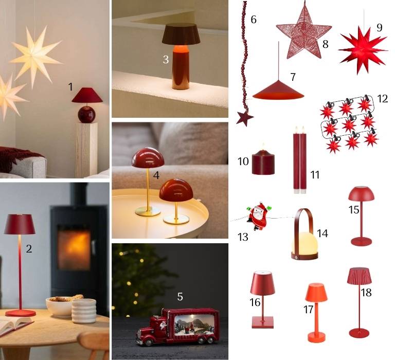 Weihnachten in der Trendfarbe Rot