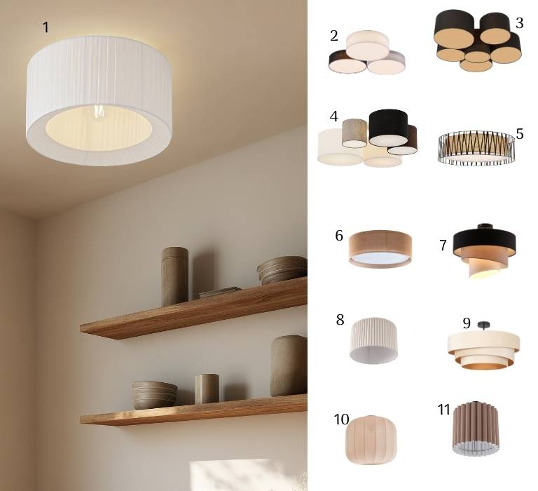 Weiches Licht für den ganzen Raum: Deckenleuchten aus Textil