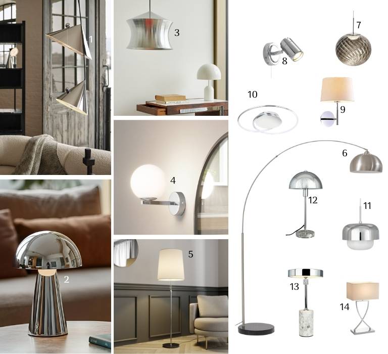 Bländande accenter: krom från högglans till borstat