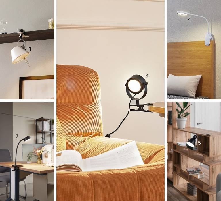 Klemmleuchten für Regal, Bett und Homeoffice
