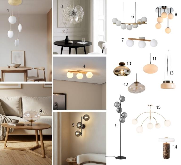 Klassisk ljuseffekt: klart glas, opalt glas och rökt glas