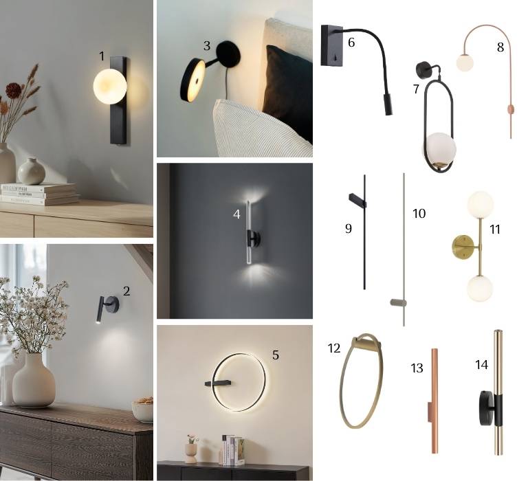 Стенни лампи: фини и определящи стаята