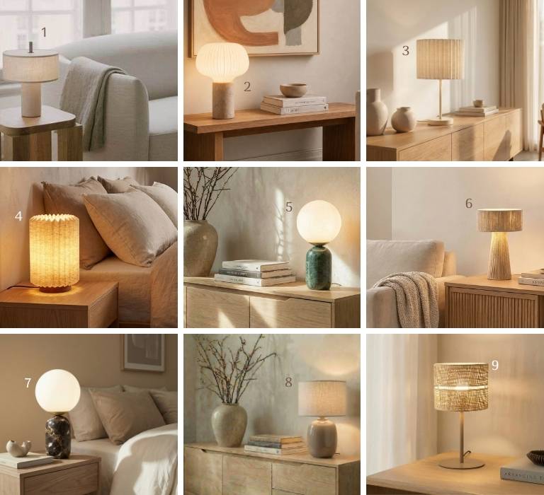 Tischlampen: Kleine Objekte, große Materialwirkung