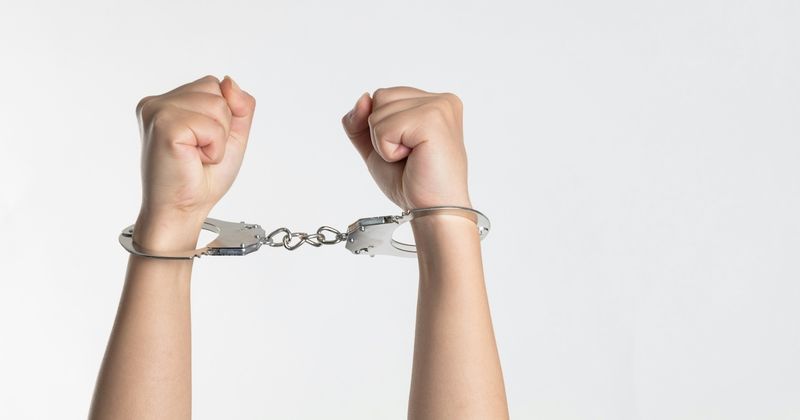 Handcuffs representing justice and law enforcement