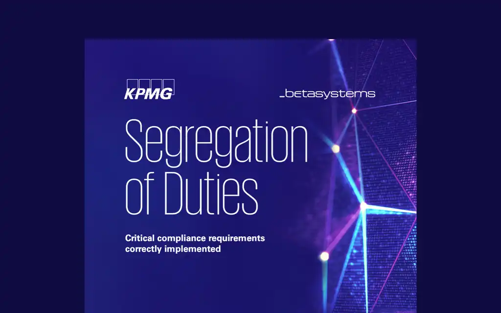 Beta Systems Whitepaper KPMG Segregation of Duties Cover EN
