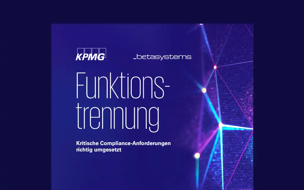 Beta Systems Whitepaper Funktionstrennung Cover DE