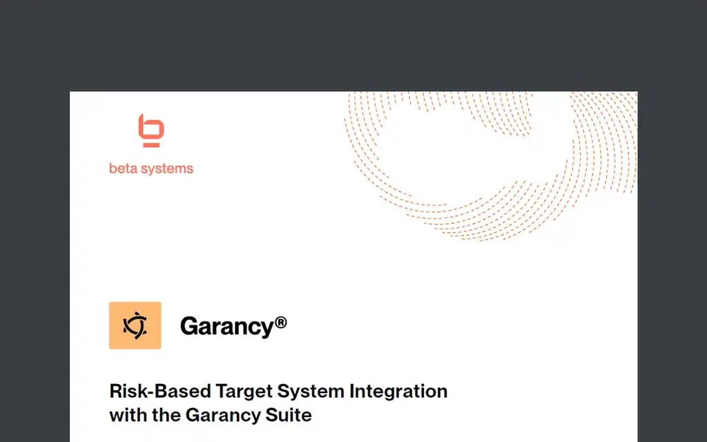English cover image for risk-based target system integration flyer