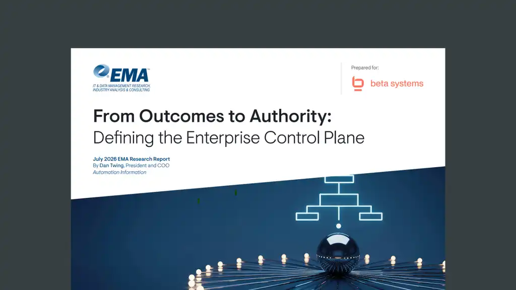 ema report from outcomes to authority enterprise control plane